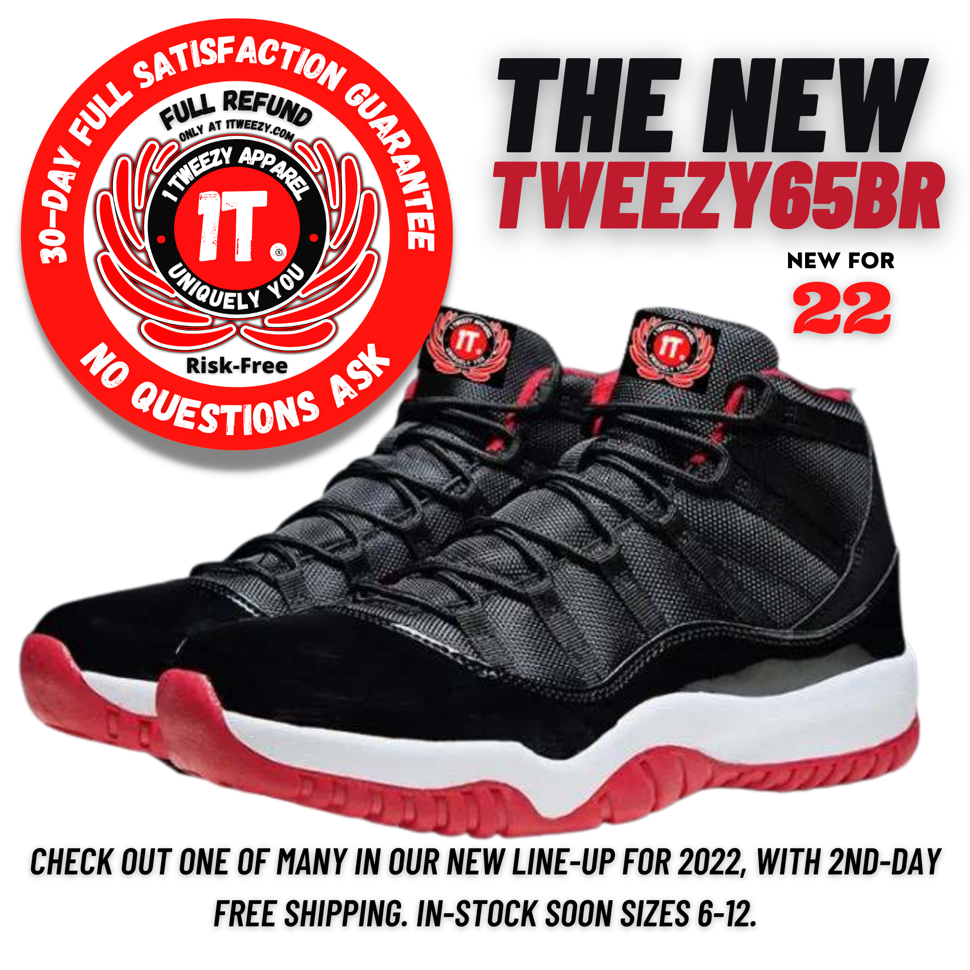 Tweezy65 Sneakers - Black/Red  Main Image